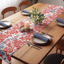  Chinoiserie Delft Frans rood blauw monogram