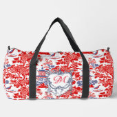  Chinoiserie Delft Frans rood blauw monogram Plunjezak (Voorkant)