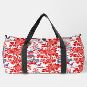  Chinoiserie Delft Frans rood blauw monogram Plunjezak (Achterkant)