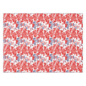  Chinoiserie Delft Frans rood blauw monogram Tafelkleed (Voorkant (Horizontaal))