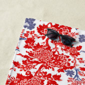 Chinoiserie Delft Frans rood blauw Strandlaken (In situ)