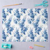 Chinoiserie Delicate Blauwe Bloemen Decoupage Tissuepapier (Craft)
