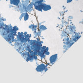 Chinoiserie Delicate Blauwe Bloemen Decoupage Tissuepapier (Detail)