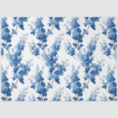Chinoiserie Delicate Blauwe Bloemen Decoupage Tissuepapier (Voorkant)