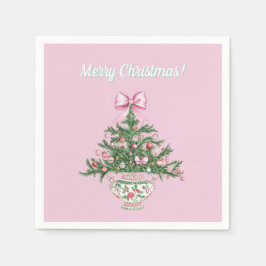 Chinoiserie Design Christmas Cocktail Napkin Servet