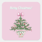 Chinoiserie Design Christmas Sticker (Voorkant)