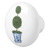 Chinoiserie Double Topiary Tree Keramische Knop (Rechts)
