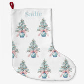 Chinoiserie Driftwood Christmas Tree Pot Grote Kerstsok (Voorkant)