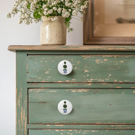 Chinoiserie Dubbele Topiary Boom Keramische Knop