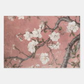 Chinoiserie Dusty Pink Cherry Blossom Background Inpakpapier Vel (Voorkant 2)