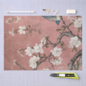 Chinoiserie Dusty Pink Cherry Blossom Background Tissuepapier (Craft)