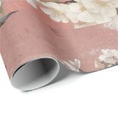 Chinoiserie Dusty Pinks & Blues Collage Cadeaupapier (Rol Hoek)