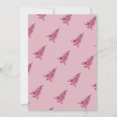 Chinoiserie Dusty Roze en Rode Pagode Kerstmis Kaart (Achterkant)