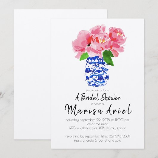 chinoiserie en pinda's kaart (Voorkant / Achterkant)