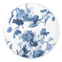 Chinoiserie Engels Roos Floral Delfts Blauw Wit