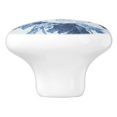 Chinoiserie Engels Roos Floral Frans Blauw Wit Keramische Knop (Zijkant)