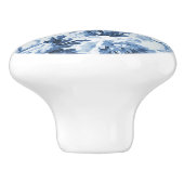 Chinoiserie Engels Roos Floral Frans Blauw Wit Keramische Knop (Zijkant)