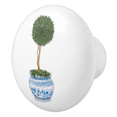 Chinoiserie Enkele Topiary Boom Keramische Knop (Rechts)