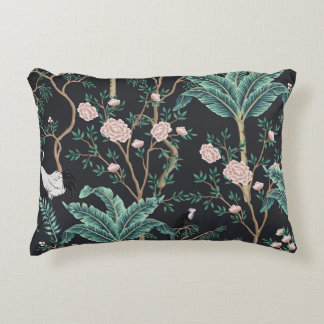 Chinoiserie Exotic Birds:  Bananenboomwand Accent Kussen
