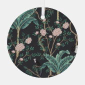 Chinoiserie Exotic Birds: Bananenboomwand Glas Ornament (Achterkant)