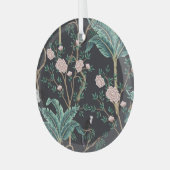 Chinoiserie Exotic Birds: Bananenboomwand Glas Ornament (Voorkant links)