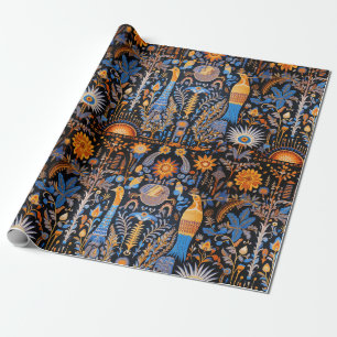 Chinoiserie Exotische Vogels Botanisch Patroon (10 Cadeaupapier