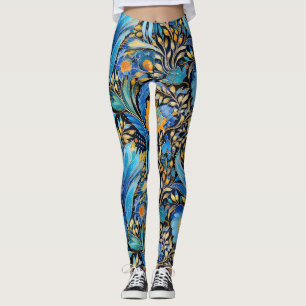 Chinoiserie Exotische Vogels Botanisch Patroon (3) Leggings