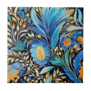 Chinoiserie Exotische Vogels Botanisch Patroon (3) Tegeltje