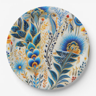 Chinoiserie Exotische Vogels Botanisch Patroon (5) Papieren Bordje