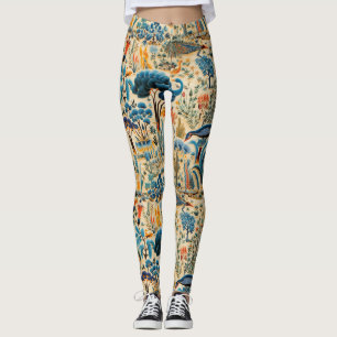 Chinoiserie Exotische Vogels Botanisch Patroon (6) Leggings