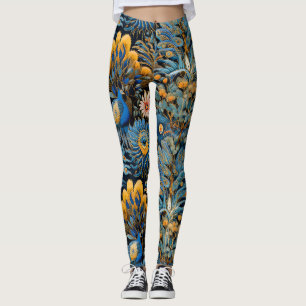 Chinoiserie Exotische Vogels Botanisch Patroon (7) Leggings