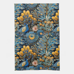 Chinoiserie Exotische Vogels Botanisch Patroon (7) Theedoek
