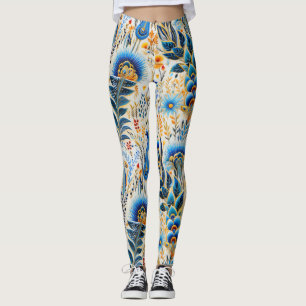 Chinoiserie Exotische Vogels Botanisch Patroon (9) Leggings