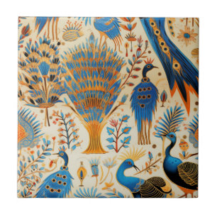 Chinoiserie Exotische Vogels Botanisch Patroon (9) Tegeltje