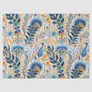 Chinoiserie Exotische Vogels Botanisch Patroon (9) Tissuepapier