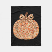 Chinoiserie Fall Pumpkin Floral Halloween Funny Th Fleece Deken (Voorkant)