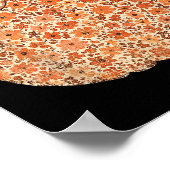 Chinoiserie Fall Pumpkin Floral Halloween Funny Th Poster (Hoek)