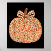 Chinoiserie Fall Pumpkin Floral Halloween Funny Th Poster (Voorkant)