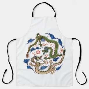 Chinoiserie Famille Verte Draken Vlammende Parel Schort