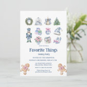 Chinoiserie Favoriete Dingen Feestdagen Party Kaart (Staand voorkant)