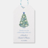 Chinoiserie Feestdagen Tree Vrijgezellenfeest Favo Cadeaulabel (Voorkant)