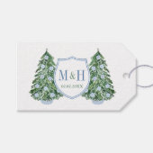 Chinoiserie Feestdagen Weddenschappen Cadeaulabel (Voorkant (Horizontaal))