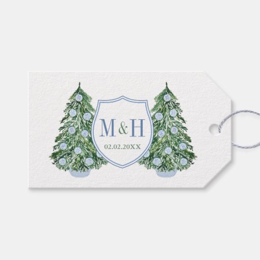 Chinoiserie Feestdagen Weddenschappen Cadeaulabel (Voorkant (Horizontaal))