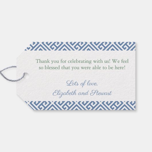 Chinoiserie Feestdagen Weddenschappen Cadeaulabel (Achterkant Horizontaal)