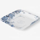 Chinoiserie Floral Border Wedding ID1094 Papieren Bordje (Gebogen)