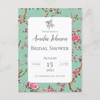 Chinoiserie Floral Briefkaart Invitation