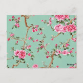 Chinoiserie Floral Briefkaart Invitation (Achterkant)