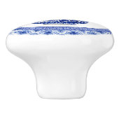 Chinoiserie Floral Dragonfly Blue White Ginger Jar Keramische Knop (Zijkant)