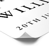 Chinoiserie Floral Engagement Party Welkomstbord Poster (Hoek)