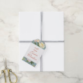 Chinoiserie Floral Jade Egret Cadeaulabel (Met Touw)